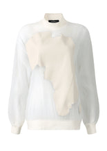 Load image into Gallery viewer, White Sweatshirt See Through Styled Blouse

