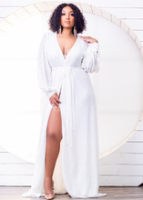 Load image into Gallery viewer, TINSLEY SEQUIN ROBE WRAP DRESS
