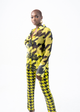 Load image into Gallery viewer, LATISHA BUTTON UP - HOUNDSTOOTH PRINT
