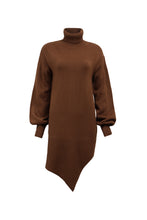 Load image into Gallery viewer, SABRINA SWEATER DRESS - BROWN
