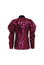 Load image into Gallery viewer, Selena Sequin Blazer - Pink Leopard
