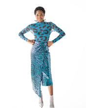 Load image into Gallery viewer, Cavi Skirt - Blue Leopard
