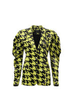 Load image into Gallery viewer, SELENA SEQUIN BLAZER - HOUNDSTOOTH
